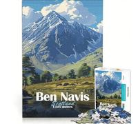 Rompecabezas para Adolescentes de 1000 Piezas con Paisaje de la montaña Ben Nevis, Juego Familiar, Actividades Divertidas para Hacer en casa, fortalece el Amor Entre Parejas 50x75cm