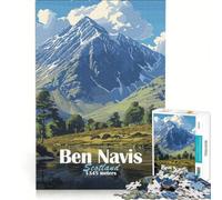 Rompecabezas para Adolescentes de 1000 Piezas con Paisaje de la montaña Ben Nevis, Juguete Educativo, decoración para el hogar, cumpleaños 38x26cm
