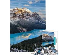 Rompecabezas para Adolescentes de 1000 Piezas con Paisaje de montaña Invernal Rompecabezas para Adultos antiestrés Divertidos y con Humor Fomenta la interacción Entre Padres e Hijos (tamaño 38x26cm)