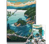 Rompecabezas para Adolescentes de 1000 Piezas con Paisaje del Lago Baikal Ejercita el Cerebro, Juguetes adictivos para Cultivar la Paciencia y Mejorar la Memoria (38x26cm)