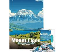 Rompecabezas para Adolescentes de 1000 Piezas con Paisaje del Monte Elgon Juego práctico y desafiante Juguetes Ideas para Regalos Corte de precisión (tamaño 38x26cm)