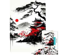 Rompecabezas para Adolescentes de 1000 Piezas con Paisaje japonés Juguete Educativo y práctico para Aprender a Jugar Ideal para aliviar el estrés un Gran Regalo para los Amantes de los Juegos