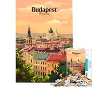 Rompecabezas para Adolescentes de 1000 Piezas con Paisaje Urbano de Budapest Juguetes educativos y prácticos para Aprender a Jugar analizar y desarrollar la lógica Ideas de Regalo (Tamaño 38x26cm)