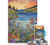 Rompecabezas para Adolescentes de 1000 Piezas con Paisaje Veraniego Juego práctico Mejora la Memoria Regalo para Amigos y Familiares 50x75cm
