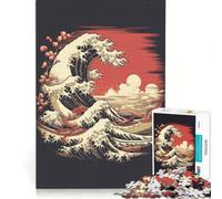 Rompecabezas para Adolescentes de 1000 Piezas con paisajes Vintage de Japón Juego práctico difícil y desafiante Regalo Ideal para los más aventureros 38x26cm