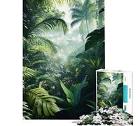 Rompecabezas para Adolescentes de 1000 Piezas con Plantas de la Jungla Verde Rompecabezas para Adultos Juego práctico con un desafío difícil Diversión para Disfrutar en casa (Tamaño 38x52cm)