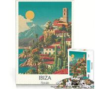 Rompecabezas para Adolescentes de 1000 Piezas con póster de la Isla de Ibiza, Juegos relajantes, interacción Entre Padres e Hijos, Juego de desafío único 38x26cm