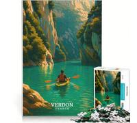 Rompecabezas para Adolescentes de 1000 Piezas con póster de Verdon, Francia, Juegos relajantes, análisis y lógica, para Mejorar el Amor en Pareja 38x26cm