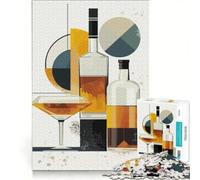 Rompecabezas para Adolescentes de 1000 Piezas con póster Original de Whisky y cócteles Juguete Educativo para la diversión Familiar para Mejorar el Amor Entre Parejas 50x75cm