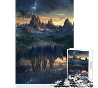Rompecabezas para Adolescentes de 1000 Piezas con Reflejo de montaña Juguetes antiestrés Grandes Regalos y Juguetes Juego Familiar Entrena tu Cerebro y Tus Manos tamaño 38x26cm