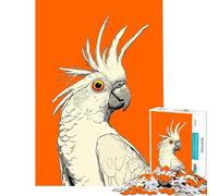 Rompecabezas para Adolescentes de 1000 Piezas con Retrato de cacatúa Blanca Juego desafiante Juguete Imposible cumpleaños para Parejas (tamaño 38x52cm)