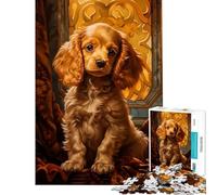Rompecabezas para Adolescentes de 1000 Piezas con Retrato de Cachorro de Cocker Spaniel para Juego Educativo Juguete desafiante para Toda la Familia desafío difícil Gran Regalo para los Amantes de