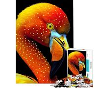 Rompecabezas para Adolescentes de 1000 Piezas con Retrato de Flamenco en Primer Plano Ayuda a ejercitar el Cerebro Juguete de construcción de Patrones para Decorar la Pared Ideal para Mayores