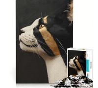 Rompecabezas para Adolescentes de 1000 Piezas con Retrato de Gato Bombay Dorado, Juguete Decorativo para Pared, difícil y desafiante, Regalo de Juego desafiante 38x26cm