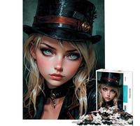 Rompecabezas para Adolescentes de 1000 Piezas con Retrato de Mujer Steampunk Ideal para cumpleaños y Navidad Juguete Educativo antiestrés Apto para Mayores de 14 años 38x52cm