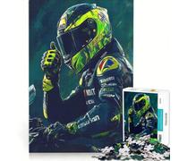 Rompecabezas para Adolescentes de 1000 Piezas con Retrato de piloto de MotoGP Juego de ingenio Actividades Divertidas para Hacer en casa Regalo para Mujeres 38x26cm