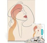 Rompecabezas para Adolescentes de 1000 Piezas con Rostro Abstracto de Mujer, Juego de ingenio, Ideal para la interacción Entre Padres e Hijos, Regalo de cumpleaños o Cualquier Otro obsequio 50x75cm