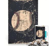 Rompecabezas para Adolescentes de 1000 Piezas con temática de béisbol Vintage Juegos relajantes análisis y lógica Que fomentan el Amor Entre Parejas 50x75cm