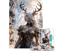 Rompecabezas para Adolescentes de 1000 Piezas con temática de fantasía y diosas de la Naturaleza Rompecabezas para Adultos Juegos Familiares desafío difícil Actividades Divertidas (50x75cm)