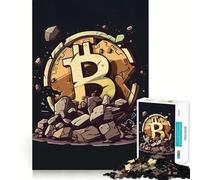 Rompecabezas para Adolescentes de 1000 Piezas con temática de minería de Bitcoin,Piezas de Corte Limpio,Juego Inteligente,Regalo,Tiempo Libre,Juego,Escena navideña,Arte (38x26cm)