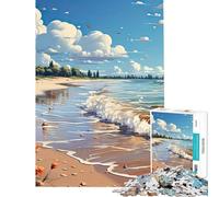 Rompecabezas para Adolescentes de 1000 Piezas con temática de retiro Junto al mar Anime Juego de ingenio Juguete Intelectual Gran Regalo para los Amantes de los Juegos decoración de Pared (75x50cm)