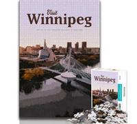 Rompecabezas para Adolescentes de 1000 Piezas con temática de Winnipeg Ayuda a ejercitar el Cerebro Juguetes adictivos para Cultivar la Paciencia y Mejorar la Memoria (38x26cm)
