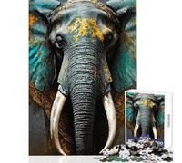 Rompecabezas para Adolescentes de 1000 Piezas con Tonos Azules y Colmillos Color Marfil Juegos educativos de análisis y lógica Juguetes para armar Interacción Entre Padres e Hijos (38x26cm)