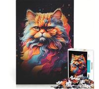 Rompecabezas para Adolescentes de 1000 Piezas con un Colorido Gato Persa, Juego de ingenio, Actividades Divertidas para Hacer en casa, Regalo para Mujeres 50x75cm