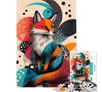 Rompecabezas para Adolescentes de 1000 Piezas con un Elegante Estampado de Zorro Un Reto para completar Una Obra de Arte Juguete Educativo Apto para Mayores de 14 años (38x26cm)