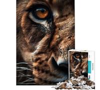 Rompecabezas para Adolescentes de 1000 Piezas con un Fascinante Ojo de león en Macro Juego desafiante Juguetes para Toda la Familia Mejora la Memoria Regalos de Amigo Invisible (tamaño 38x26cm)