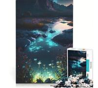 Rompecabezas para Adolescentes de 1000 Piezas con un Hermoso río, Juego Familiar, Actividades Divertidas en casa, fortalece el Amor Entre Parejas 38x26cm