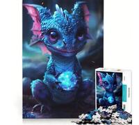 Rompecabezas para Adolescentes de 1000 Piezas con un Lindo bebé dragón, Juegos educativos, para divertirse en Familia, Regalo de cumpleaños, Regalos de Viaje 38x26cm