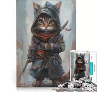 Rompecabezas para Adolescentes de 1000 Piezas con un Lindo Gato Asesino Chibi, Ideal para Decorar la Pared Difícil y desafiante Juego entretenido 38x26cm