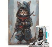 Rompecabezas para Adolescentes de 1000 Piezas con un Lindo Gato Asesino Chibi, Juegos educativos, Ideal para la diversión Familiar, Regalo de cumpleaños o para Viajes 38x52cm