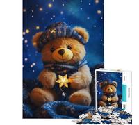 Rompecabezas para Adolescentes de 1000 Piezas con un Lindo Osito de Peluche y una Estrella Luminosa Rompecabezas para Adolescentes Juego de ingenio Regalo para Mujeres difícil y desafiante (38x52cm)