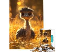 Rompecabezas para Adolescentes de 1000 Piezas con un Lindo Polluelo de Avestruz Juguetes educativos y prácticos para Aprender a Jugar desarrollar el análisis y la lógica Ideas de Regalo (38x26cm)