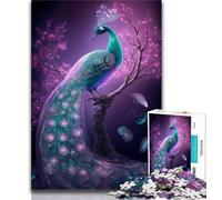 Rompecabezas para Adolescentes de 1000 Piezas con un magnífico Pavo Real, Ideal para aliviar el estrés y Pasar el rato, Ideal para Decorar el hogar (tamaño 38x26cm)