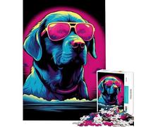 Rompecabezas para Adolescentes de 1000 Piezas con un Perro al Estilo Miami Vice Juego Relajante Juguete Intelectual Regalos para Hombres y Mujeres Una Obra de Arte (tamaño 38x26cm)