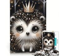 Rompecabezas para Adolescentes de 1000 Piezas con un simpático y Original Erizo, Ideal para Toda la Familia, decoración, colección de Artistas, Bellas Artes 38x52cm