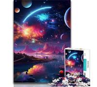 Rompecabezas para Adolescentes de 1000 Piezas con un Universo Colorido, Ideal para aliviar el estrés, Pasar el rato y Decorar el hogar (tamaño 38x26cm)