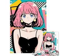 Rompecabezas para adolescentes de 1000 piezas con una chica de anime al estilo de Los Ángeles Juego relajante juguete juego intelectual regalos para mujeres y hombres Una obra de arte (tamaño 38x52cm)