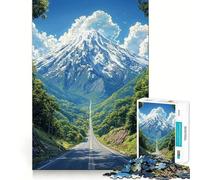 Rompecabezas para Adolescentes de 1000 Piezas con una Hermosa ilustración de un Camino de montaña,Arte de Corte Fino,Actividad para desarrollar la Mente,Juego Relajante, Tranquilo