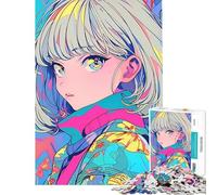 Rompecabezas para Adolescentes de 1000 Piezas con una Hermosa Mujer Estilo Anime Rompecabezas para Adultos y Familia Juego Que Mejora la Memoria (tamaño 50x75cm)