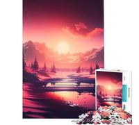 Rompecabezas para adolescentes de 1000 piezas con una mística escena invernal nevada Juegos relajantes y adictivos para cultivar la paciencia Regalos de cumpleaños para la diversión familiar (75x50cm)