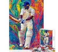 Rompecabezas para Adolescentes de 1000 Piezas con Vibrantes diseños de Cricket Rompecabezas para Adultos Juegos relajantes para Mejorar la Memoria Regalos de cumpleaños (38x26cm)