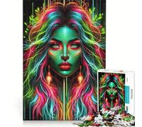 Rompecabezas para Adolescentes de 1000 Piezas con Vibrantes diseños de diosas neón Juegos educativos decoración colección de Artistas Bellas Artes 38x52cm