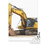 Rompecabezas para Adolescentes De 1000 Piezas Construction Excavator Heavy Duty Rompecabezas para Adultos Juegos Relajantes Corte De Precisión Diversión En Casa Actividades, 70x50cm/1000pcs