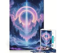 Rompecabezas para Adolescentes de 1000 Piezas Convergencia Celestial,Bordes Impecables,Juego Divertido para Pensar,Momento Divertido y Acogedor,Exhibición de Arte Navideño (38x26cm)