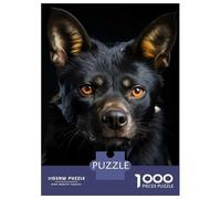 Rompecabezas para Adolescentes De 1000 Piezas Cool Dog Animal Portrait Rompecabezas para Adultos Juego De Ingenio Alivia El Estrés Ayuda A Ejercitar El Cerebro 52x38cm/1000pcs