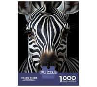 Rompecabezas para Adolescentes De 1000 Piezas Cool Zebra Animal Portrait Rompecabezas para Adultos Juego Práctico Una Obra De Arte Cumpleaños 52x38cm/1000pcs
